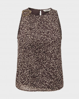 ONLY LOLA-PENINNA WOMEN'S TANK TOP - 15371867 - BROWN