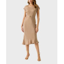 GUESS DALIA BE WOMEN'S MIDI DRESS - W6GK50W1950 - BEIGE
