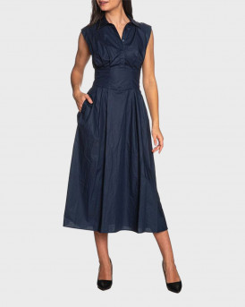 GUESS SL CHERR WOMEN'S MIDI DRESS - w6GKA0W2353 - BLUE