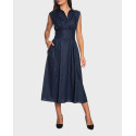 GUESS SL CHERR WOMEN'S MIDI DRESS - w6GKA0W2353 - BLUE