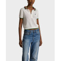 POLO RALPH LAUREN WOMEN'S KNIT POLO SHIRT - 211A12725001 - WHITE