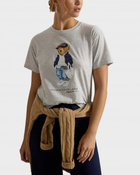 POLO RALPH LAUREN WOMEN'S T-SHIRT - 211A96261001 - GREY