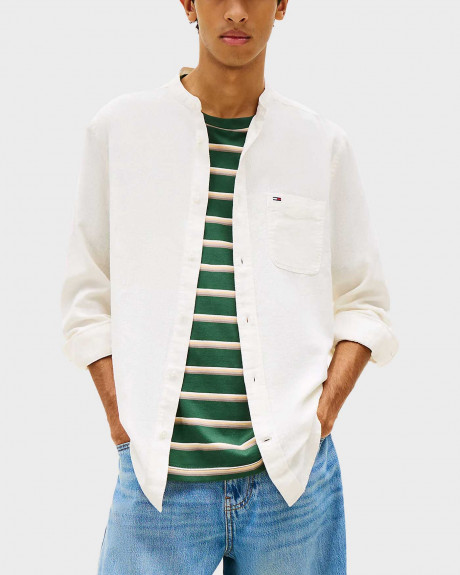 TOMMY JEANS ΑΝΔΡΙΚΟ ΛΙΝΟ ΠΟΥΚΑΜΙΣΟ ΜΑΟ - DM0DM22756