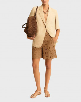 EMME BY MARELLA EMMSTADIO WOMEN'S SHORTS - 26151410122 - BROWN