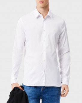LACOSTE ΑΝΔΡΙΚΟ ΠΟΥΚΑΜΙΣΟ SLIM FIT - CH5253 - ΑΣΠΡΟ