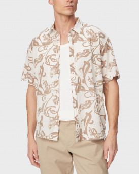 JACK & JONES MONTAUK ΑΝΔΡΙΚΟ ΚΟΝΤΟΜΑΝΙΚΟ ΠΟΥΚΑΜΙΣΟ - 12293763 - ΑΣΠΡΟ