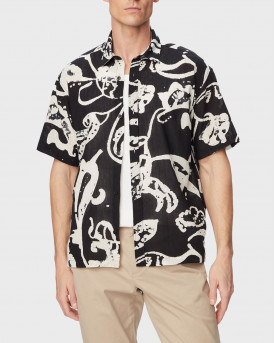 JACK & JONES MONTAUK ΑΝΔΡΙΚΟ ΚΟΝΤΟΜΑΝΙΚΟ ΠΟΥΚΑΜΙΣΟ - 12293763 - ΜΑΥΡΟ