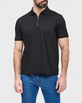 PAUL & SHARK ΑΝΔΡΙΚΗ ΠΟΛΟ HALF-ZIP ΚΟΝΤΟΜΑΝΙΚΗ ΜΠΛΟΥΖΑ - 25411238 - ΜΑΥΡΟ