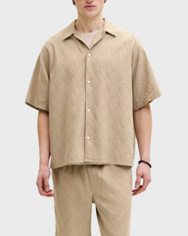 JACK & JONES JORMONTAUK ΑΝΔΡΙΚΟ ΚΟΝΤΟΜΑΝΙΚΟ ΠΟΥΚΑΜΙΣΟ - 12293555 - ΜΠΕΖ