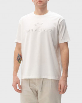 PAUL & SHARK ΑΝΔΡΙΚΗ ΚΟΝΤΟΜΑΝΙΚΗ JERSEY ΜΠΛΟΥΖΑ - 26411012 - ΑΣΠΡΟ