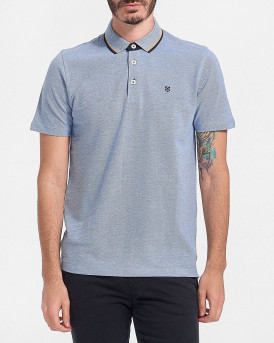 JACK & JONES POLO SHIRT MALE KNIT CO100 - 12175007 - LIGHT BLUE