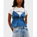 TOMMY JEANS WOMEN'S DENIM TOP - DW0DW22215 - BLUE