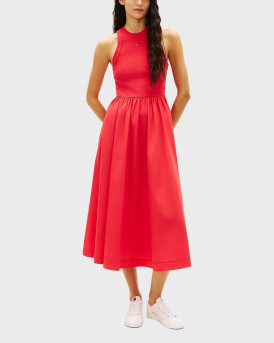TOMMY JEANS WOMEN'S SLEEVELESS MAXI DRESS - DW0DW22593 - CORAL