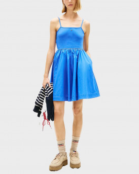 TOMMY JEANS WOMEN'S MINI DRESS - DW0DW22352 - BLUE