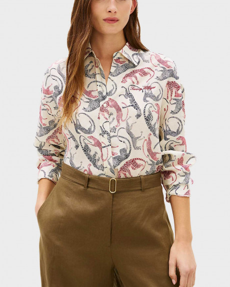 TOMMY HILFIGER WOMEN'S LINEN SHIRT - WW0WW50556