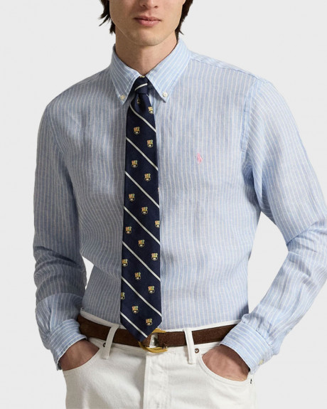 POLO RALPH LAUREN ΑΝΔΡΙΚΟ ΛΙΝΟ ΡΙΓΕ ΠΟΥΚΑΜΙΣΟ - 710Β15594005