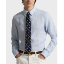 POLO RALPH LAUREN ΑΝΔΡΙΚΟ ΛΙΝΟ ΡΙΓΕ ΠΟΥΚΑΜΙΣΟ - 710Β15594005 - ΣΙΕΛ