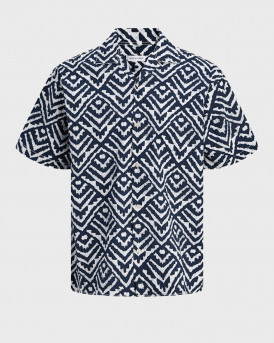 JACK & JONES SEERSUCKER RESORT ΑΝΔΡΙΚΟ ΠΟΥΚΑΜΙΣΟ - 12288928 - ΜΠΛΕ