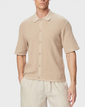 JACK & JONES MONTAUK ΑΝΔΡΙΚΟ ΚΟΝΤΟΜΑΝΙΚΟ ΠΟΥΚΑΜΙΣΟ - 12293584 - ΜΠΕΖ