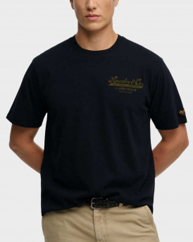 SUPERDRY HERITAGE BIKER ΑΝΔΡΙΚΗ ΚΟΝΤΟΜΑΝΙΚΗ ΜΠΛΟΥΖΑ - M1012350Α - ΜΑΥΡΟ