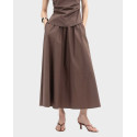 MY T WOMEN'S MIDI SKIRT - S26T4073 - BROWN