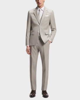 BOSS H-HOUSTON ΑΝΔΡΙΚΟ ΚΟΣΤΟΥΜΙ 3-PIECE ΣΤΕΝΗ ΓΡΑΜΜΗ - 50561836  - ΜΠΕΖ