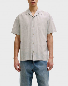 JACK & JONES ΑΝΔΡΙΚΟ ΛΙΝΟ ΚΟΝΤΟΜΑΝΙΚΟ ΠΟΥΚΑΜΙΣΟ - 12289191 - ΜΠΕΖ