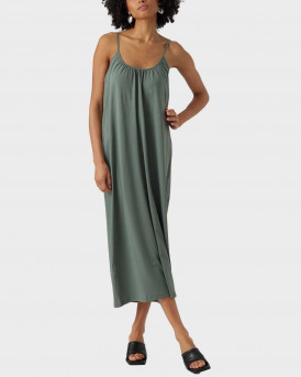 VERO MODA LUNA WOMEN'S MIDI DRESS - 10286077 - KHAKI