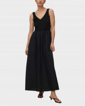 VERO MODA VALLY WOMEN'S MAXI DRESS - 10345917 - BLACK