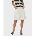 VERO MODA WOMEN'S DENIM MID RISE SHORTS - 10326196 - ECRU