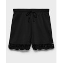 VERO MODA GABBY WOMEN'S HIGH WAIST SHORTS - 10339861 - BLACK