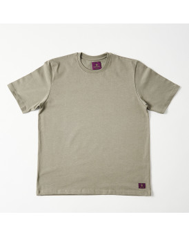 BLACKTOP FOUNDATION ΑΝΔΡΙΚΗ ΜΠΛΟΥΖΑ ΚΟΝΤΟΜΑΝΙΚΗ 100% ΒΑΜΒΑΚΙ - PLAIN T - ΧΑΚΙ