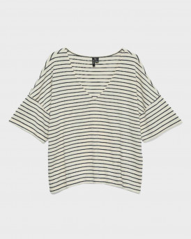 VERO MODA HOLLI ΓΥΝΑΙΚΕΙΑ ΚΟΝΤΟΜΑΝΙΚΗ ΜΠΛΟΥΖΑ ΜΕ V ΛΑΙΜΟΚΟΨΗ - 10339732 - ΕΚΡΟΥ