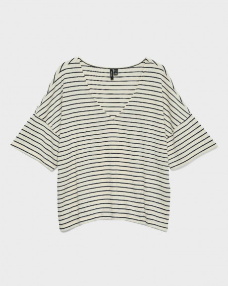 VERO MODA HOLLI ΓΥΝΑΙΚΕΙΑ ΚΟΝΤΟΜΑΝΙΚΗ ΜΠΛΟΥΖΑ ΜΕ V ΛΑΙΜΟΚΟΨΗ - 10339732