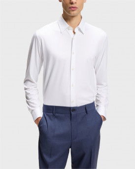 BOSS Η-ΗΑΝΚ ΑΝΔΡΙΚΟ ΠΟΥΚΑΜΙΣΟ ΣΤΕΝΗ ΓΡΑΜΜΗ - 50560731 - ΑΣΠΡΟ