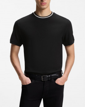 BOSS C-TAUT ΑΝΔΡΙΚΗ ΚΟΝΤΟΜΑΝΙΚΗ ΠΙΚΕ ΒΑΜΒΑΚΕΡΗ ΜΠΛΟΥΖΑ - 50559847  - ΜΑΥΡΟ