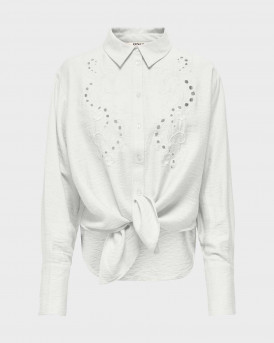 ONLY BIRONA ΓΥΝΑΙΚΕΙΟ ΠΟΥΚΑΜΙΣΟ BRODERIE - 15365768 - ΑΣΠΡΟ