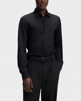 HUGO KENNO ΑΝΔΡΙΚΟ ΠΟΥΚΑΜΙΣΟ ΣΤΕΝΗ ΓΡΑΜΜΗ - 50551242  - ΜΑΥΡΟ