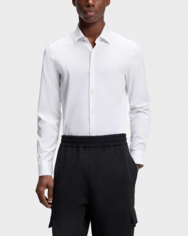 HUGO KENNO ΑΝΔΡΙΚΟ ΠΟΥΚΑΜΙΣΟ ΣΤΕΝΗ ΓΡΑΜΜΗ - 50551242  - ΑΣΠΡΟ