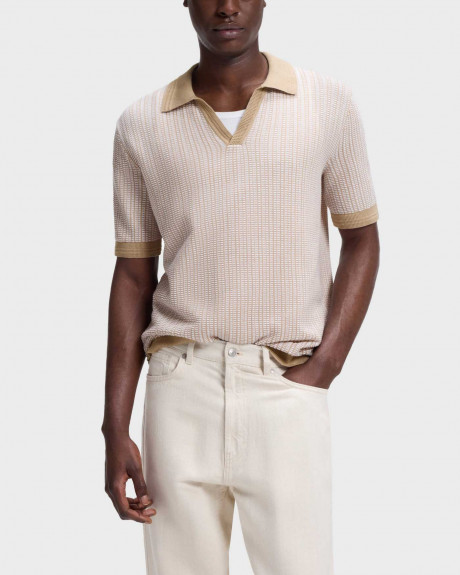 HUGO SERROY ΑΝΔΡΙΚΗ ΠΛΕΚΤΗ ΚΟΝΤΟΜΑΝΙΚΗ ΠΟΛΟ ΜΠΛΟΥΖΑ - 50557361 