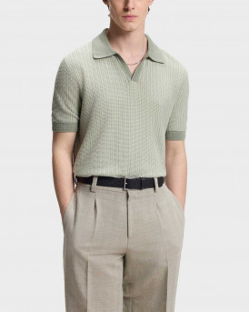 HUGO SERROY ΑΝΔΡΙΚΗ ΠΛΕΚΤΗ ΚΟΝΤΟΜΑΝΙΚΗ ΠΟΛΟ ΜΠΛΟΥΖΑ - 50557361  - ΛΑΧΑΝΙ