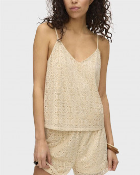 VERO MODA ΓΥΝΑΙΚΕΙΟ ΑΜΑΝΙΚΟ ΤΟΠ - 10325031 - ΜΠΕΖ