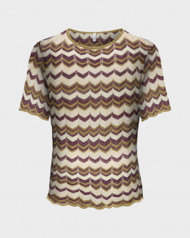 ONLY ASTER WOMEN'S GLITTER TOP - 15369998 - BEIGE