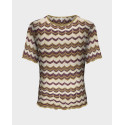 ONLY ASTER WOMEN'S GLITTER TOP - 15369998 - BEIGE