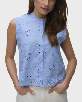 VERO MODA EMILY WOMEN'S SLEEVELESS TOP - 10348164 - LIGHT BLUE