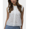 VERO MODA EMILY WOMEN'S SLEEVELESS TOP - 10348164 - WHITE