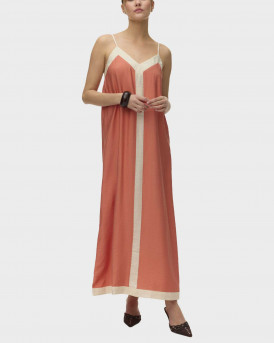 VERO MODA WOMEN'S SLEEVELESS MAXI DRESS - 10329793 - CORAL