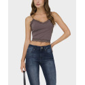 ONLY VICKY WOMEN'S CROP TOP - 15190175 - LIGHT BLUE