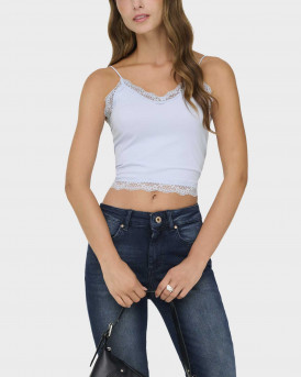 ONLY VICKY WOMEN'S CROP TOP - 15190175 - LIGHT BLUE