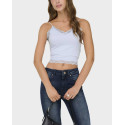 ONLY VICKY WOMEN'S CROP TOP - 15190175 - LIGHT BLUE